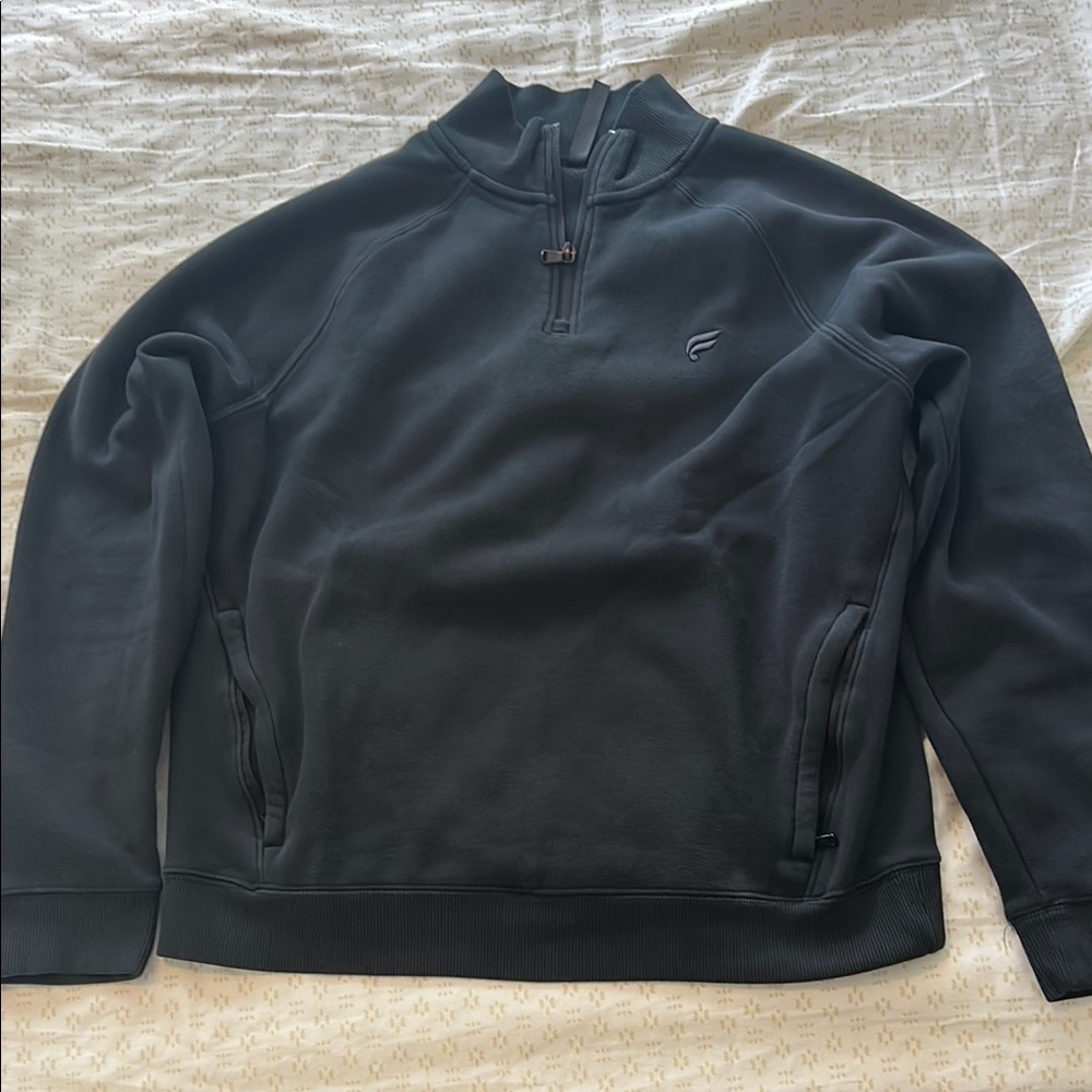 Fabletics Go-To Quarter Zip Size Medium Black